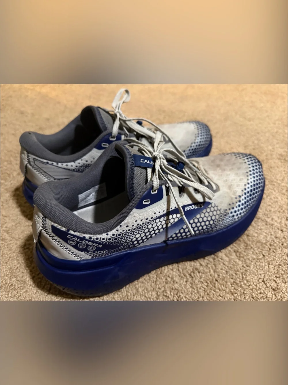 Brooks Men’s White and Blue Athletic Running Shoes
